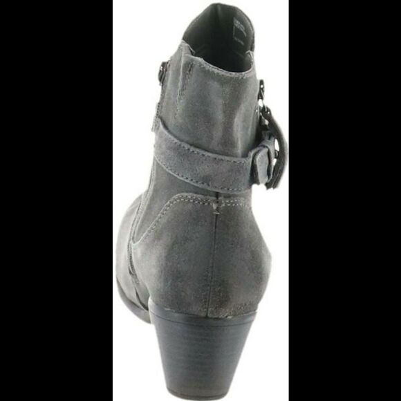 Earth Origins Suede Water Repellent Ankle Boots Tori Grey - Medium - Picture 2 of 5